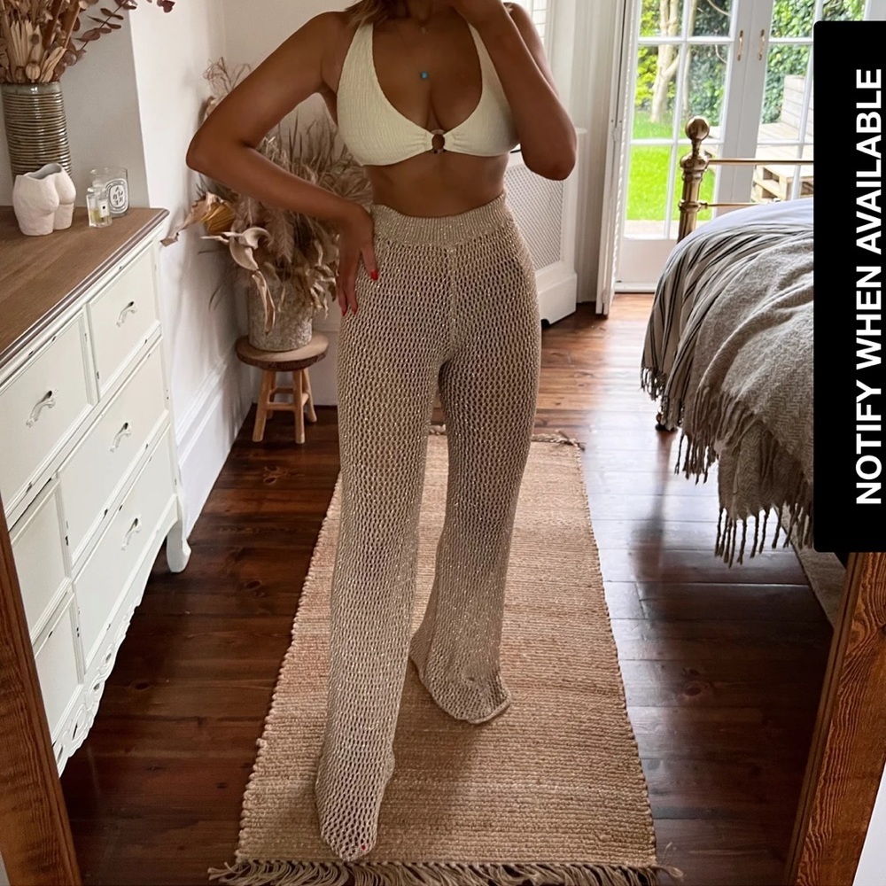 COPY - High waisted crochet trousers